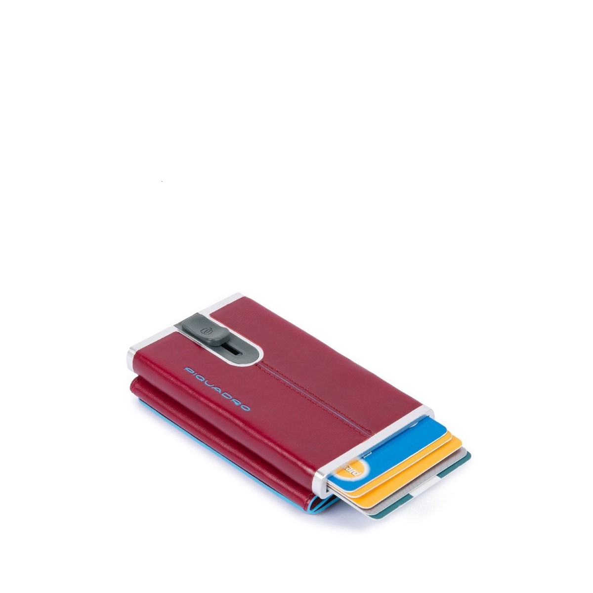 PIQUADRO Blue Square portafogli compact wallet, pelle rosso