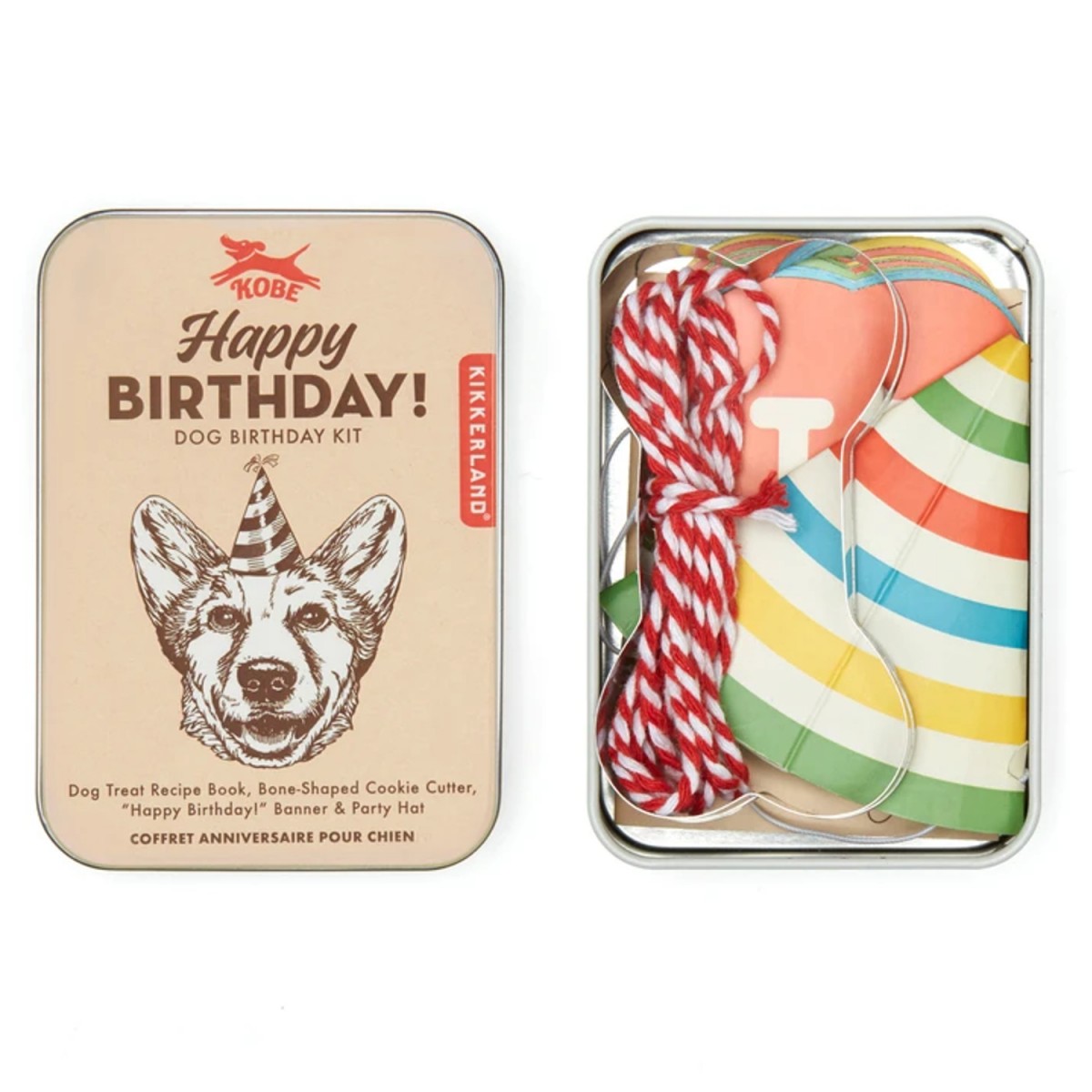 KIKKERLAND Kit compleanno cane, happy birthday dog kit