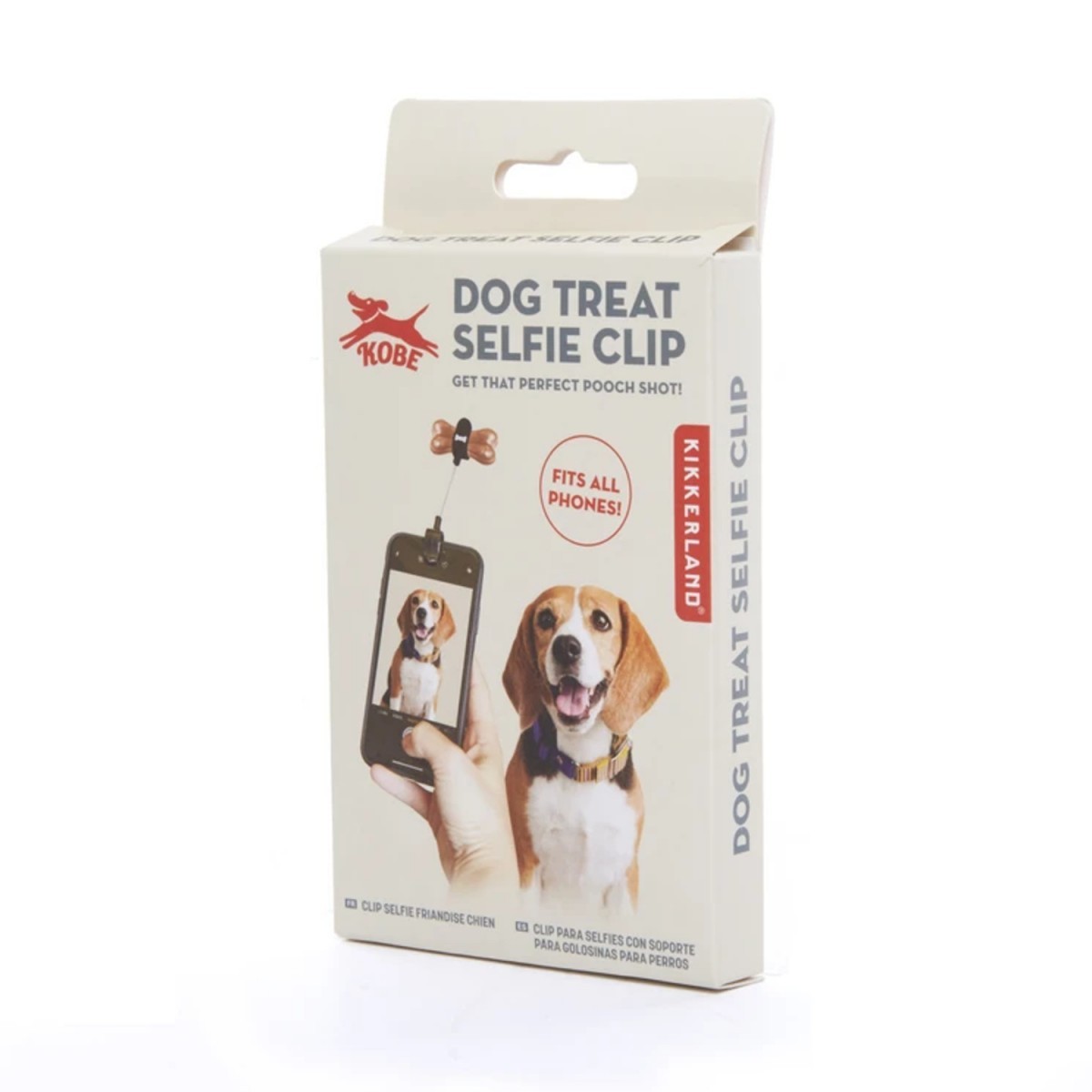KIKKERLAND Clip selfie per cani, dog treat selfie clip Black