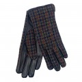 1FRESHAT guanti donna scozzese, taglia S, breen houndstooth