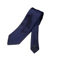 GALISE cravatta 3 pieghe Conte blu, 100% seta jacquard english