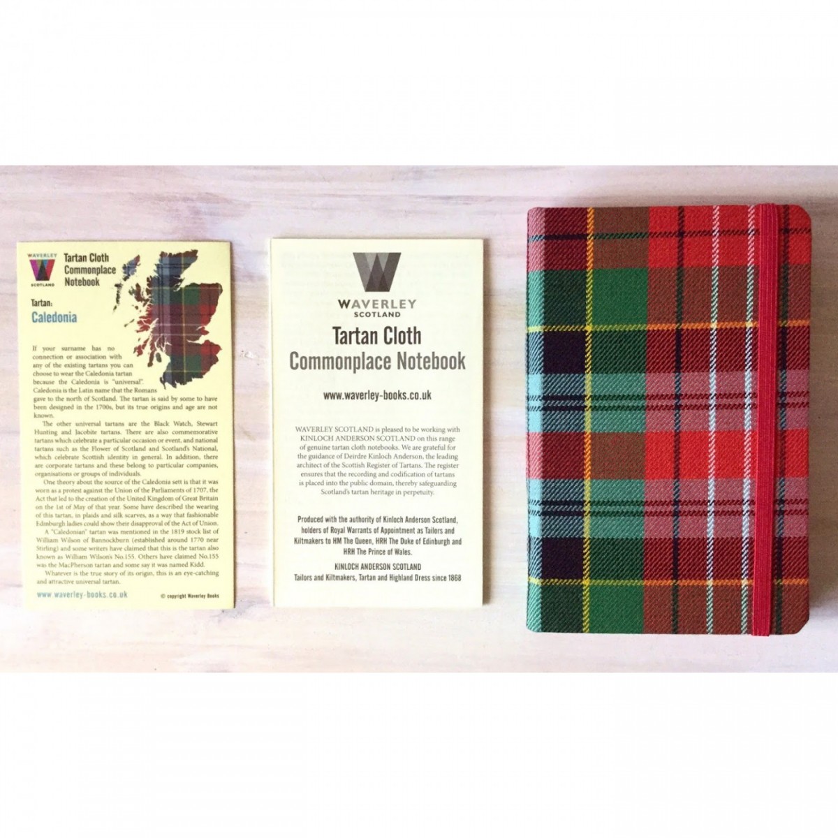 WAVERLEY BOOKS taccuino Tartan Cloth Scotland Dress Gordon