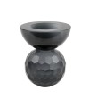 PRESENT TIME Crystal Art bowl porta candela, nero